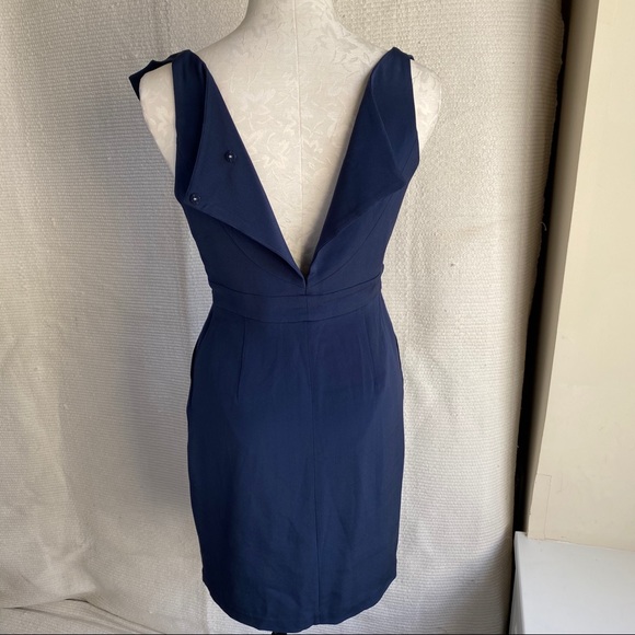 Laila Azhar 6 Silk Dress Origami Babydoll Blue - Picture 5 of 8